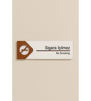 Lucena Sigara İçilmez Ofis Oda Kapı İsimliği Yönlendirme Tabelası Levhası Kişiselleştirilebilir