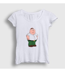 Presmono Kadın Beyaz Peter Griffin V2 Family Guy T-Shirt 300801tt