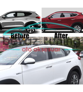 Hyundai Tucson Cam Çıtası Çerçevesi Komple Kromu Nikelajı 2015-2020