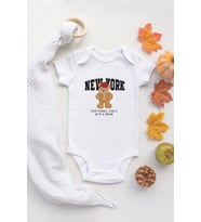 Organik %100 Pamuk Kısa Kollu Beyaz Newyork Teddy Bear Bebek Body Bebek Badi Çıtçıtlı Zıbın