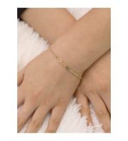 14 Ayar Altın Elips Ataş Bileklik (Gold)