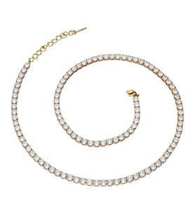 Chavin Gold kap. 4mm. Su Yolu Taşlı Bayan Kolye Zincir ek18sr-4