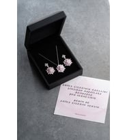 925 Ayar Gümüş Lotus Kolye Küpe Set