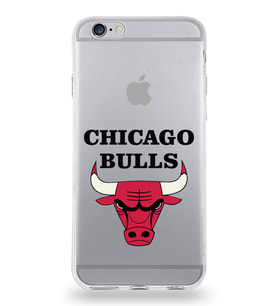 Apple iPhone 6S Uyumlu Kapak Chicago Bulls Tasarımlı Şeffaf Silikon Kılıf
