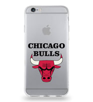 Apple iPhone 6S Uyumlu Kapak Chicago Bulls Tasarımlı Şeffaf Silikon Kılıf