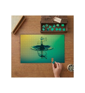 Su Damlası Yakın Çekim Tasarımı 240 parça Ahşap Puzzle Ahşap Kutuda MP03110
