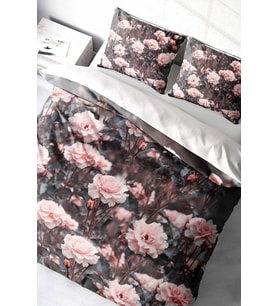 Çift Kişilik Nevresim Takımı Sık Dokuma Pamuk Saten 3d Özel Tasarım Roses Garden