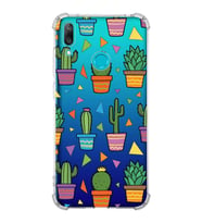 PrintiFy Huawei Y7 2019 Uyumlu Water Color 4 Baskılı Şeffaf Köşe Korumalı Antişok Kılıf