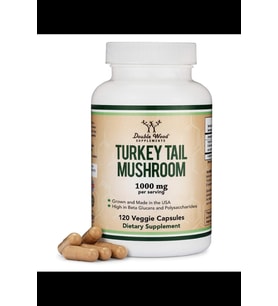 Double Wood Turkey Tail Mushroom 120 Capsul.Usa Menşei.3938 (Renksiz)