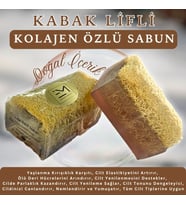 Doğal Kabak Lifli Kolajen Özlü Sabun Yaşlanma Karşıtı Cilt Elastikiyetini Artırır Nemlendirir