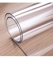 1.2mm Şeffaf PVC Masa ve Masa Örtüsü Koruyucu Masa Pedi Koruyucu Mika Asetat Masa Örtüsü (En: 80cm, Boy: 130cm)