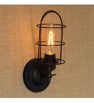 RİOLİGHT RETRO KAFES HAREKETLİ BAŞLIK METAL DUVAR APLİK (Siyah)