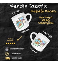 Kişiye Özel Nescafe Fincanı – 180 ml (Fotoğraflı) (Parlak Beyaz)