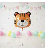 52x53 cm Kaplan Kafası Folyo Balon - Doğum Günü Parti Dekorasyon Balonu