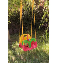 Pembe, Emniyet Kemerli Çocuk ve Bebek Salıncağı – Bahçe & Balkon İçin Güvenli Salıncak