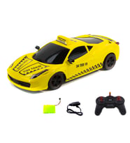 1:16 Ölçek Uzaktan Kumandalı Sarı Taksi Ferrari Işıklı Şarjlı