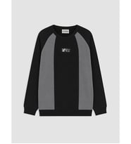 LCW Kids Siyah Bisiklet Yaka Renk Bloğu Erkek Çocuk Sweatshirt