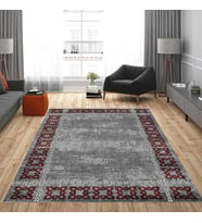 Eliana Home Dijital Baskı Yıkanabilir Kaymaz Taban Salon Halısı Ve Yolluk LNA0822-FNL32 (Bordo)