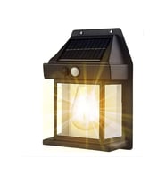 Bahçe Güneş Enerjili LED Ampul, Hareket Sensörlü, Su Geçirmez, 3 Mod (Krem)