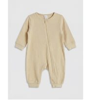 LCW baby Bej Bisiklet Yaka Erkek Bebek Tulum