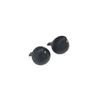 2'li Polyester SİYAH Renk Kuş Biblo Set (7,5cm çap , 8,5cm yükseklik)