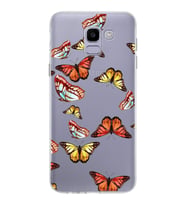 PrintiFy Samsung Galaxy J6 2018 ile Uyumlu 1mm Slim Fit Water Color 2 Baskılı Şeffaf  Kılıf