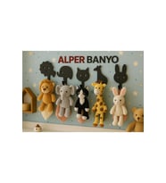 Yapışkanlı Mini Hayvan Askılık – 5’Li Set, Çocuk Odası Dekoru - Dolap Askılığı