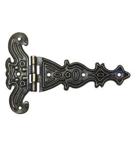 Dekoratif, Sac Tek Kuyruklu Menteşe - 69x102 Mm, Büyük, Antik, 1 Adet
