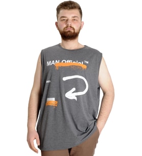 Mode XL Büyük Beden Erkek Atlet MAN 23009 Antramelanj