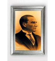 Gümüş Çerçeveli Atatürk Tablo a218