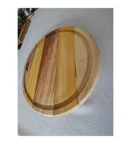 Ahşap Pizza Sunum Tepsisi, Pizza Servis Tabağı,ahşap Pizza Sunum Tahtası,yuvarlak Sunum Tabağı 30 Cm