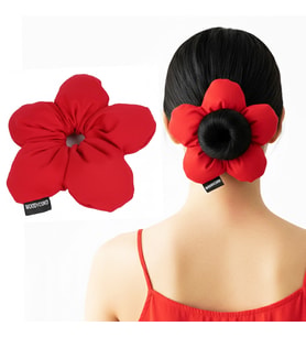 Woodycord El Yapımı Kırmızı Pofuduk Scrunchie Topuz Tokası