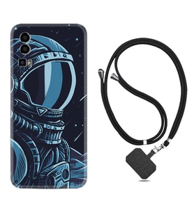 General Mobile Gm 23 Kılıf Resimli Boyun Askılı İpli Desenli Silikon Series Astro 1870