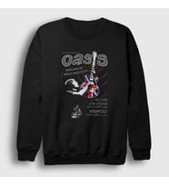 Presmono Unisex Siyah Guitar Oasis Sweatshirt 100151tt