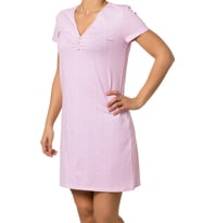 Doremi Kısa Kollu Desenli Gecelik (Pembe)