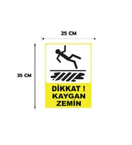 Dikkat Kaygan Zemin Kişiselleştirilebilir Dekota Levha, 25x35, 20x30 (A4), 30x42 (A3) Cm Boyut Seçeneklerinde Levha + Yapışkan Bant