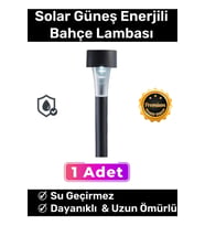 Premium Kablosuz Su Geçirmez Dayanıklı Şık Solar Güneş Enerjili Bahçe Lambası Saplama 30cm 1 Adet