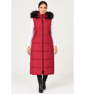 Dewberry Kadın %100 Polyester Yelek Bordo Z9741 Günlük Dış Giyim, Kazak ve Gömlek Kombini, Seyahat Gardırobu