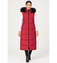 Dewberry Kadın %100 Polyester Yelek Bordo Z9741 Günlük Dış Giyim, Kazak ve Gömlek Kombini, Seyahat Gardırobu