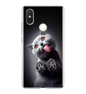 PrintiFy Xiaomi Mi 8 SE ile Uyumlu 1mm Slim Fit Kedi 2 050c Baskılı Şeffaf  Kılıf