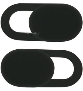 Lexroo Kamera Kapatıcı 3'lü Set, Siyah Ultra İnce 0.7 mm Sürgülü Webcam Cover
