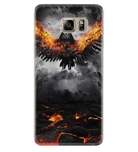 Samsung S7 Edge S20 Fe Plus Ultra S21 S22 Kılıf Desenli Silikon Ateş Kartalı 1766