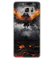 Samsung S7 Edge S20 Fe Plus Ultra S21 S22 Kılıf Desenli Silikon Ateş Kartalı 1766