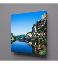 DAĞIN SUYA YANSIMASI KANVAS TABLO 130x130cm (Karışık)
