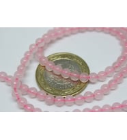 Pembe Kuvars Taşı YARIM Dizi 4mm (18cm uzunluğundadır)