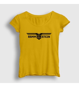 Presmono Kadın Sarı Wings Rammstein T-Shirt 106571tt (Sarı)