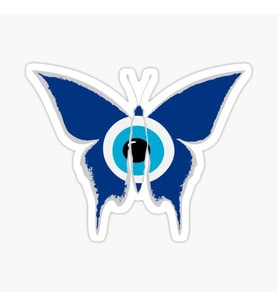 İlginç Nazar Boncuğu Sticker Duvar  Araba Yapıştırma Md5