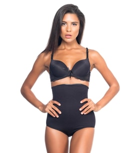 SİYAH MI Emay 2079 Yüksek Bel Desenli Double Slip Korse