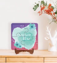 BK Gift Kişiye Özel İsimli Kadınlar Günü Tasarımlı Ahşap Standlı Puzzle Çerçeve-10