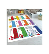 Rovigo Home Dijital Baskı Yıkanabilir Kaymaz Taban Çocuk Halısı RVG4106-SD785 (Beyaz)